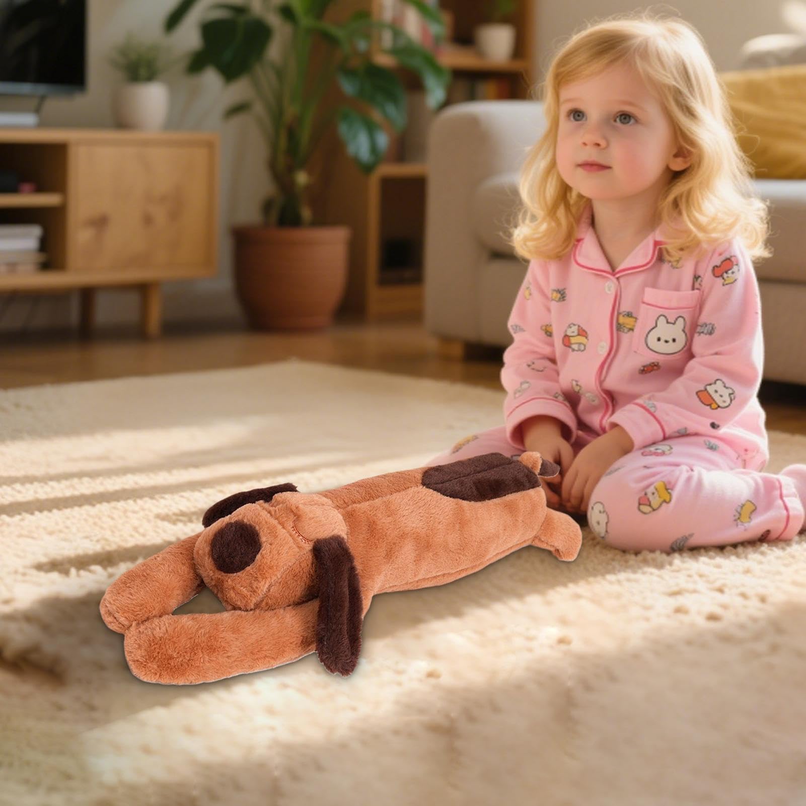 Cuscino imbottito per animali con riscaldamento: in peluche a temperatura regolabile, compagno di riscaldamento per cuccioli USB | Shoulder Back Neck Belly Soother, Automatic Shu