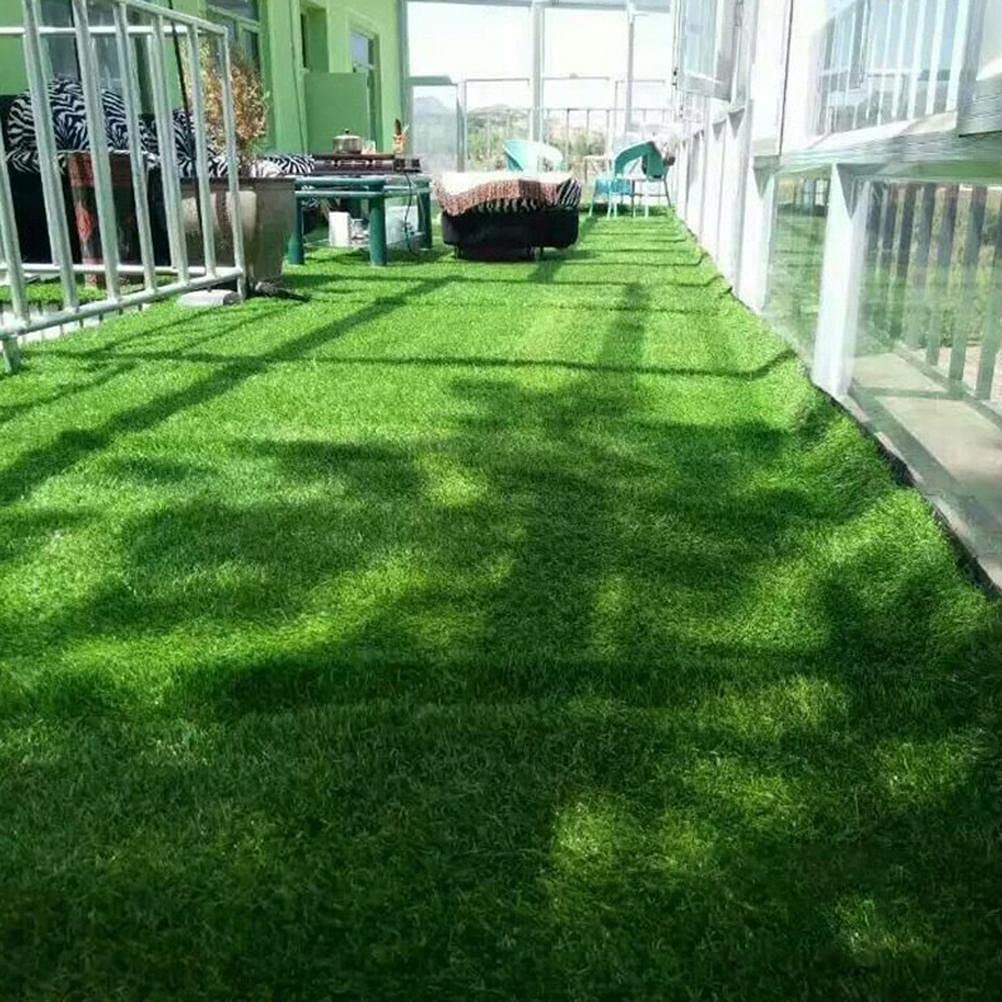 Tapis de gazon artificiel vert de 2 m x 1 m, gazon synthétique pour intérieur ou extérieur, jardin, terrasse, pelouse