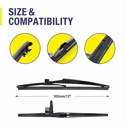 Vista 55 de 5 PLUS® - Limpiaparabrisas trasero de 25.5 cm, repuesto filtro genérico
