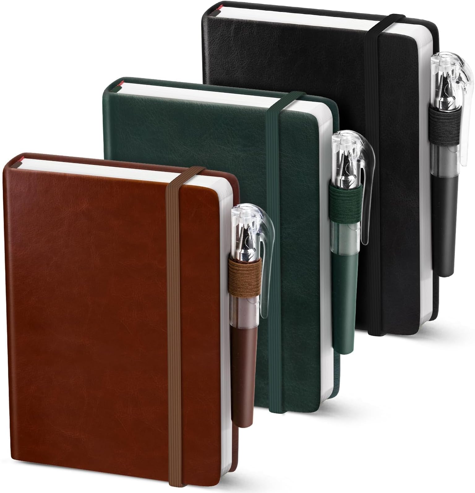 Oucaru Small Notebook 3 Pack, A6 Pocket Notebook, Mini Lined Journal