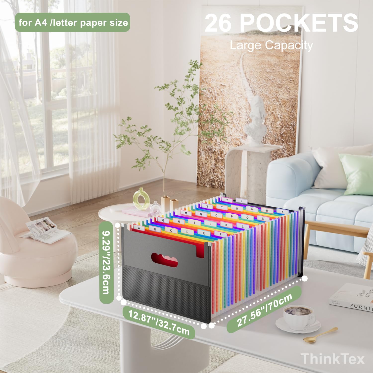 Amazon.com : ThinkTex 26-Pocket Accordion File Organizer, Upright