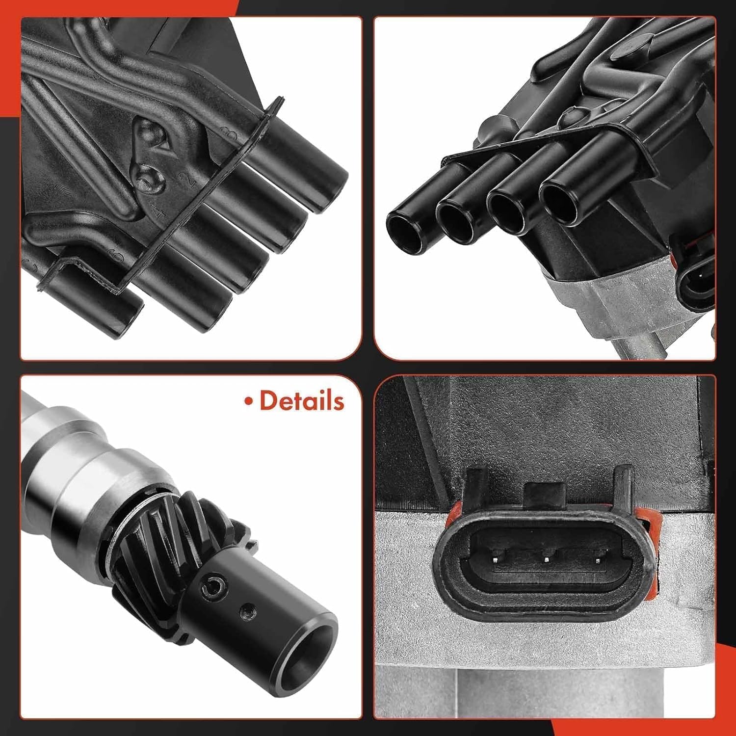 A-Premium SBC Distributor with Cap & Rotor Compatible with GMC, Chevy, Cadillac & Isuzu Vehicles - V8 5.0L 5.7L - Escalade, C1500, C2500, C3500, K1500, K2500, K3500, P30, Tahoe, Yukon, NPR - 1996-2002