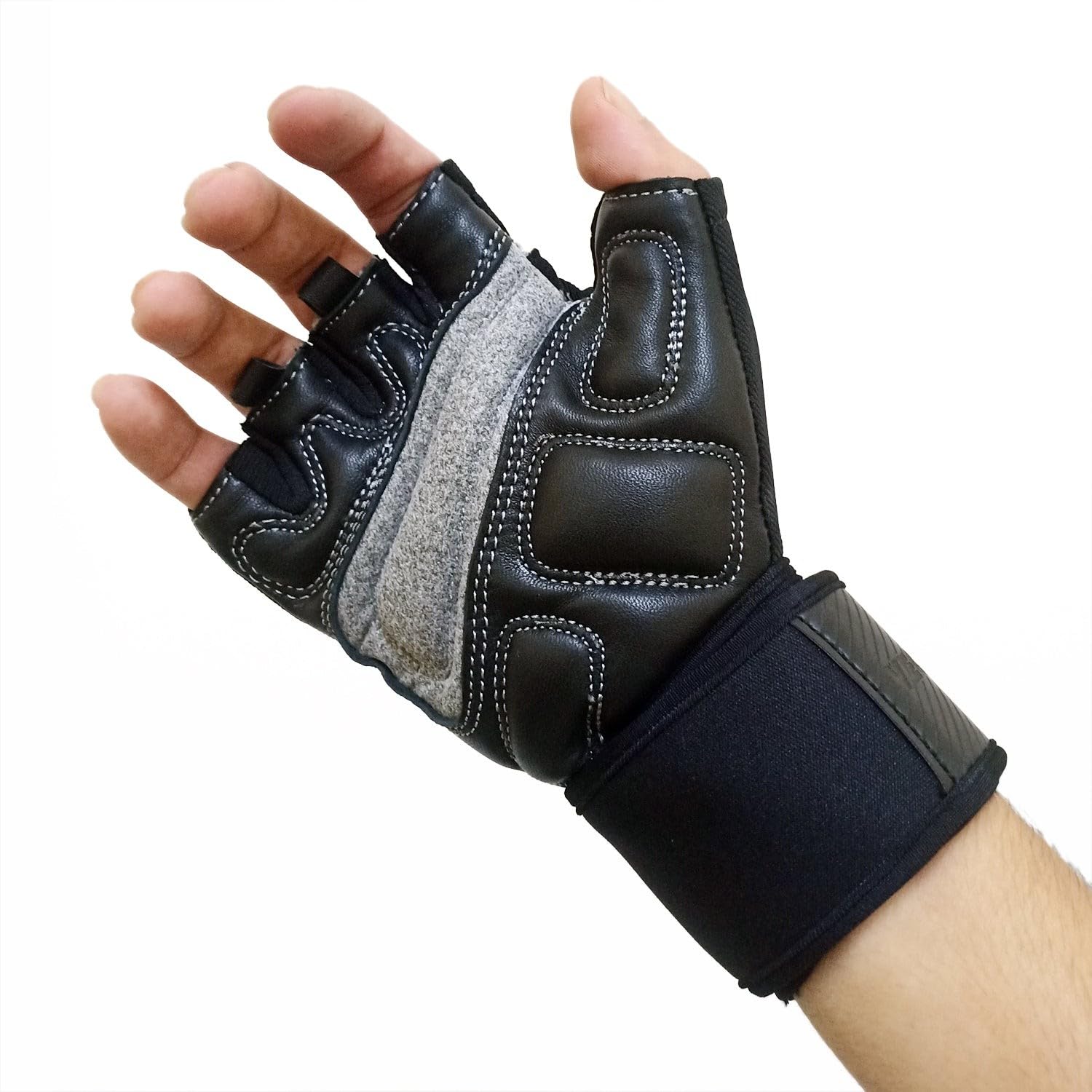 Vector X Unisex Leather Gym Gloves for Professional Weightlifting, Fitness Training and Workout | with Half-Finger Length, Wrist Wrap for Protection (XL) (B0BFHSNS4H) Amazon Price History, Amazon Price Tracker