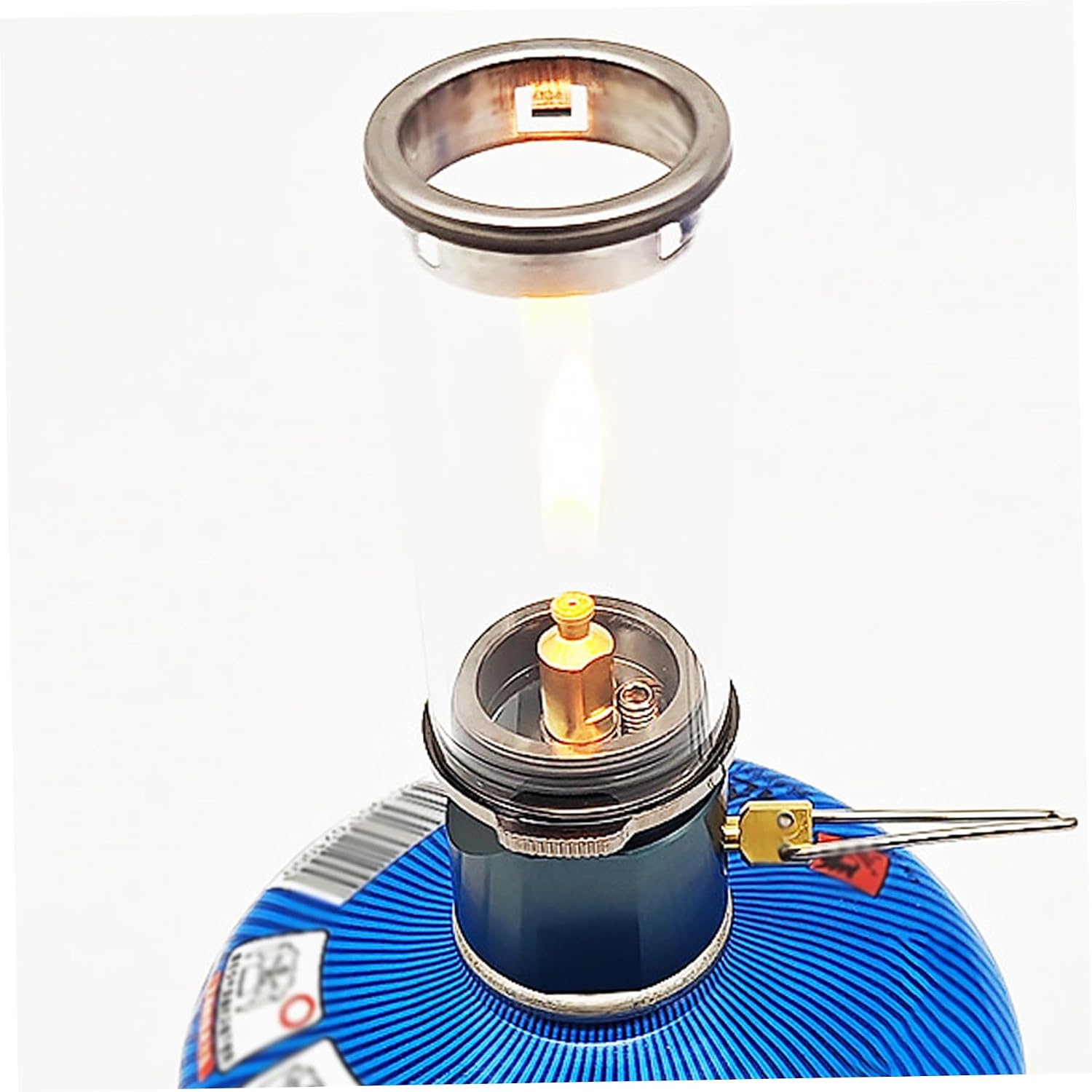 Gas Lantern, Propane Lantern, Dreamlike Candle Lamp Gas Lantern with Heat-Resistant Glass, Gas Lamp with Adjustable Valve, Gas Light for Camping and Hiking, Gas Lantern Camping image 4