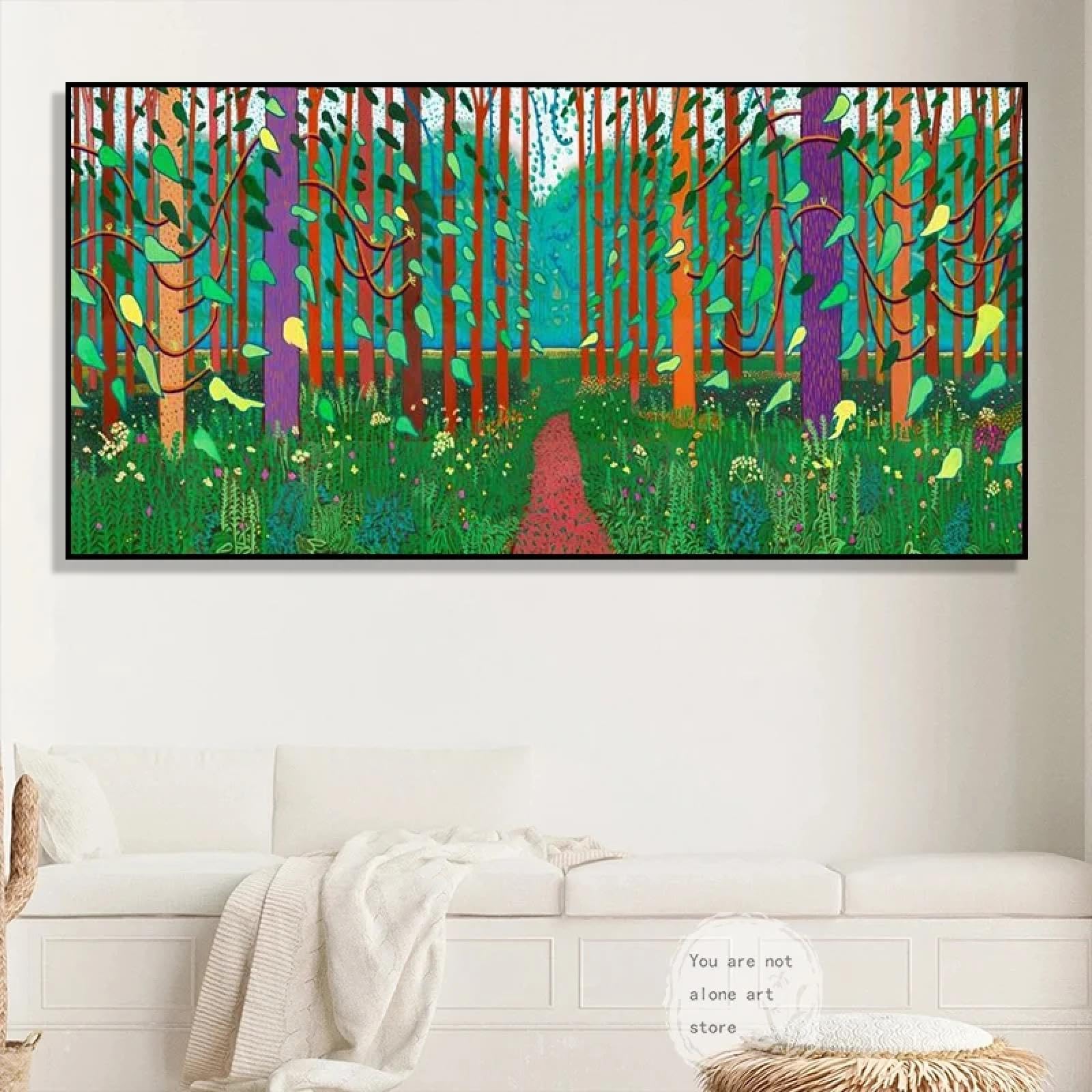 Tableau Mural David Hockney Art Print 21x30cm Sans Cadre - Affiche Toile Décoration Salon Moderne