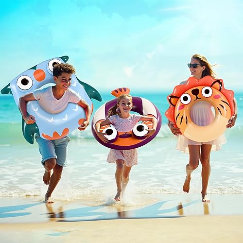 Miniatura 3 de Pool Wave - Flotadores inflables de piscina para niños, flotadores inflables de tubo de natación para niños, juguete flotante de agua al aire libre,