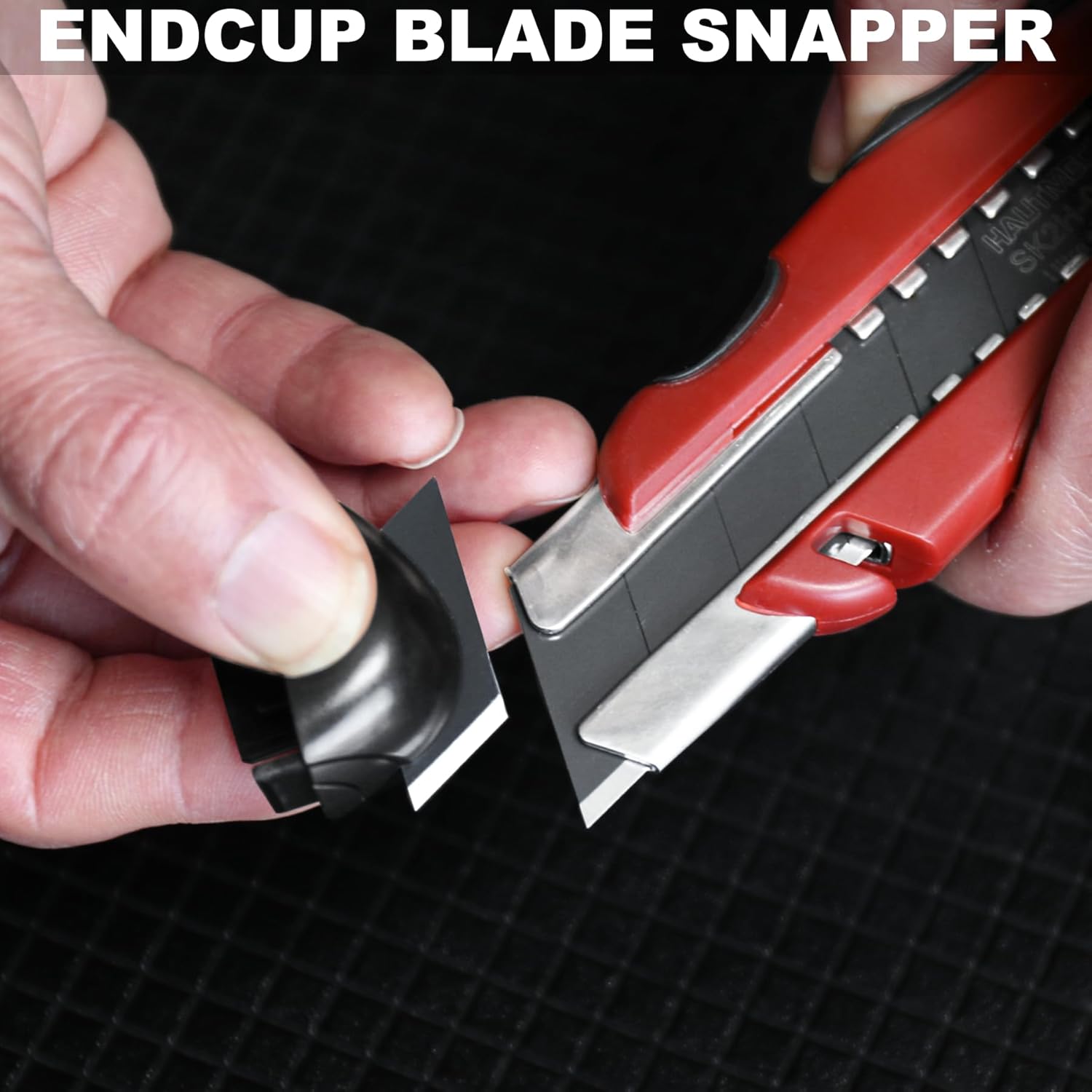 HAUTMEC 25mm Utility Knife Set, Heavy Duty Auto-Lock, Retractable Box Cutter, Wire Stripper Design, with extra 10pcs Ultra sharp Snap-off Sharp Blades HT0205-KN