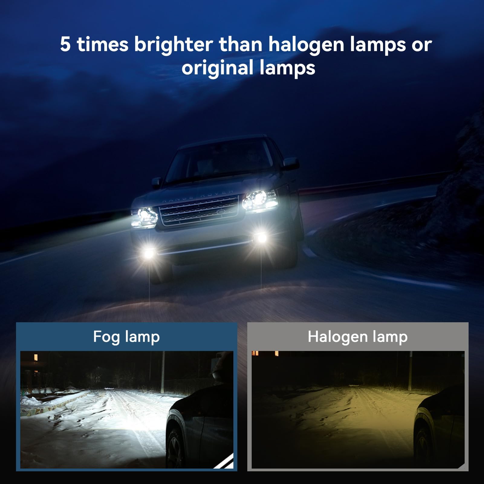 HERCHR Bombillas Antiniebla LED, H27 881 50W DRL Superbrillante Luces Antiniebla Led 6000K Reemplazo De Bombillas Antiniebla Blancas Para Luces Diurnas O De Marcha Atrás, Luces Antiniebla Traseras