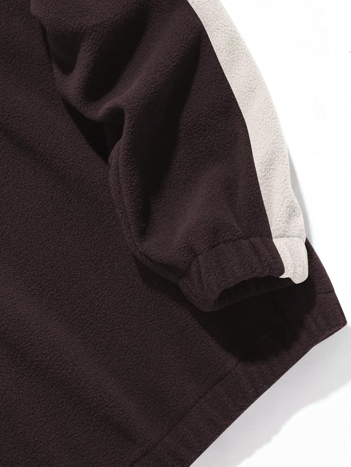 ZAFUL Mens Graphic Fleece Sweatshirts Quarter Zip Pullover Sweatshirt Letter Embroidered Oversized Vintage Hoodie Top - Image 5