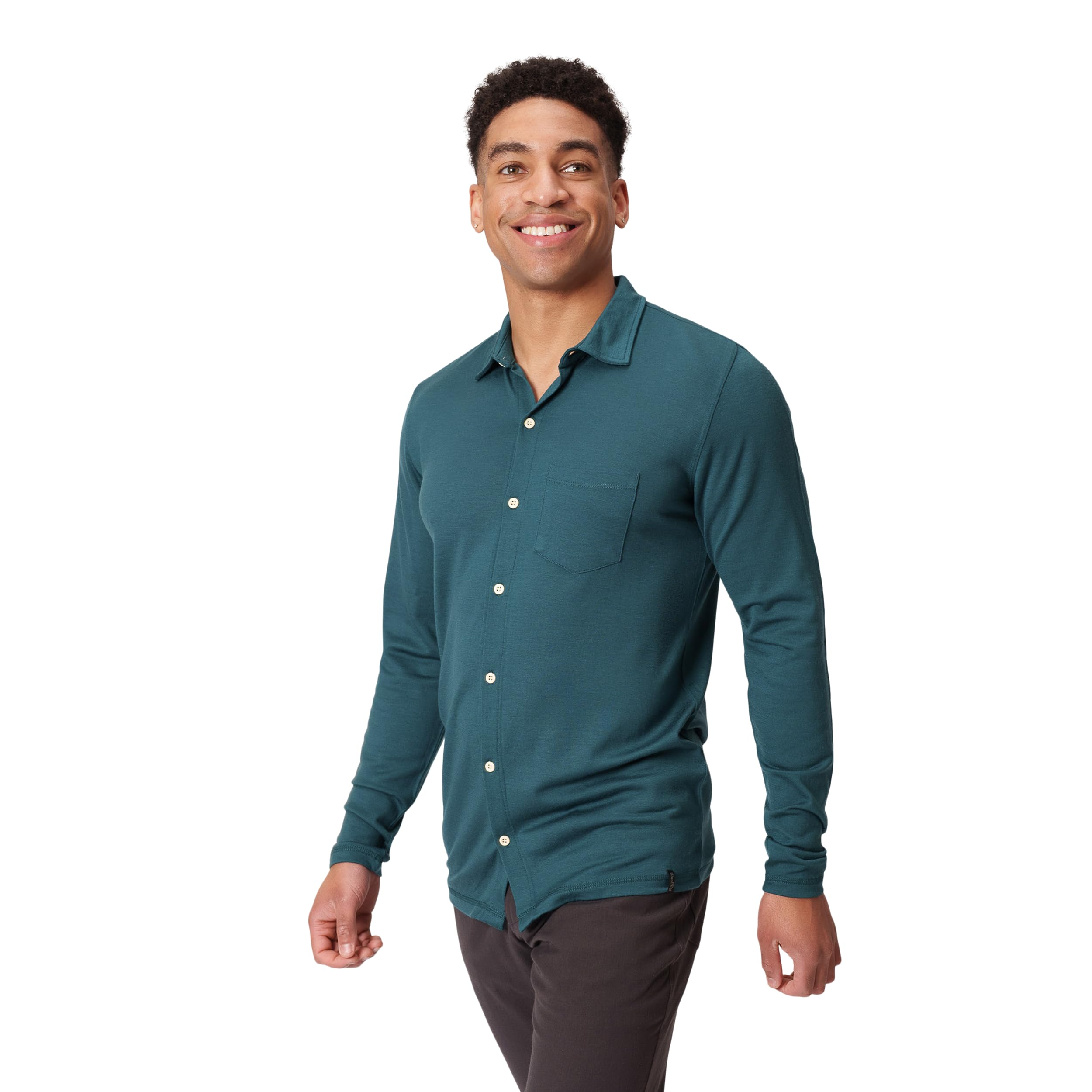 Men's Merino Button-Up by Woolly | RWS Certified | Super Soft, Classic Style, Seattle Designed