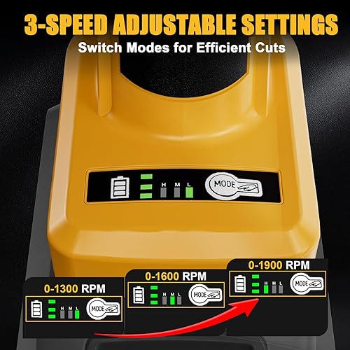Miniatura 3 de Roedora de metal inalámbrica compatible con batería DeWalt de 20 V (sin batería), roedora eléctrica de calibre 18 con mango de asistencia y 2