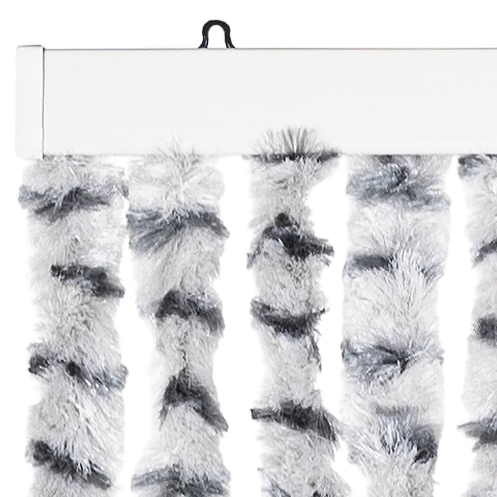 LAPOOH Tenda Antimosche Grigio Chiaro e Grigio Scuro in Ciniglia,Tenda Antimosche per Finestre e Porte Leggera Resistente all'Acqua Silenziosa Zanzariera Antiisetti-4004890