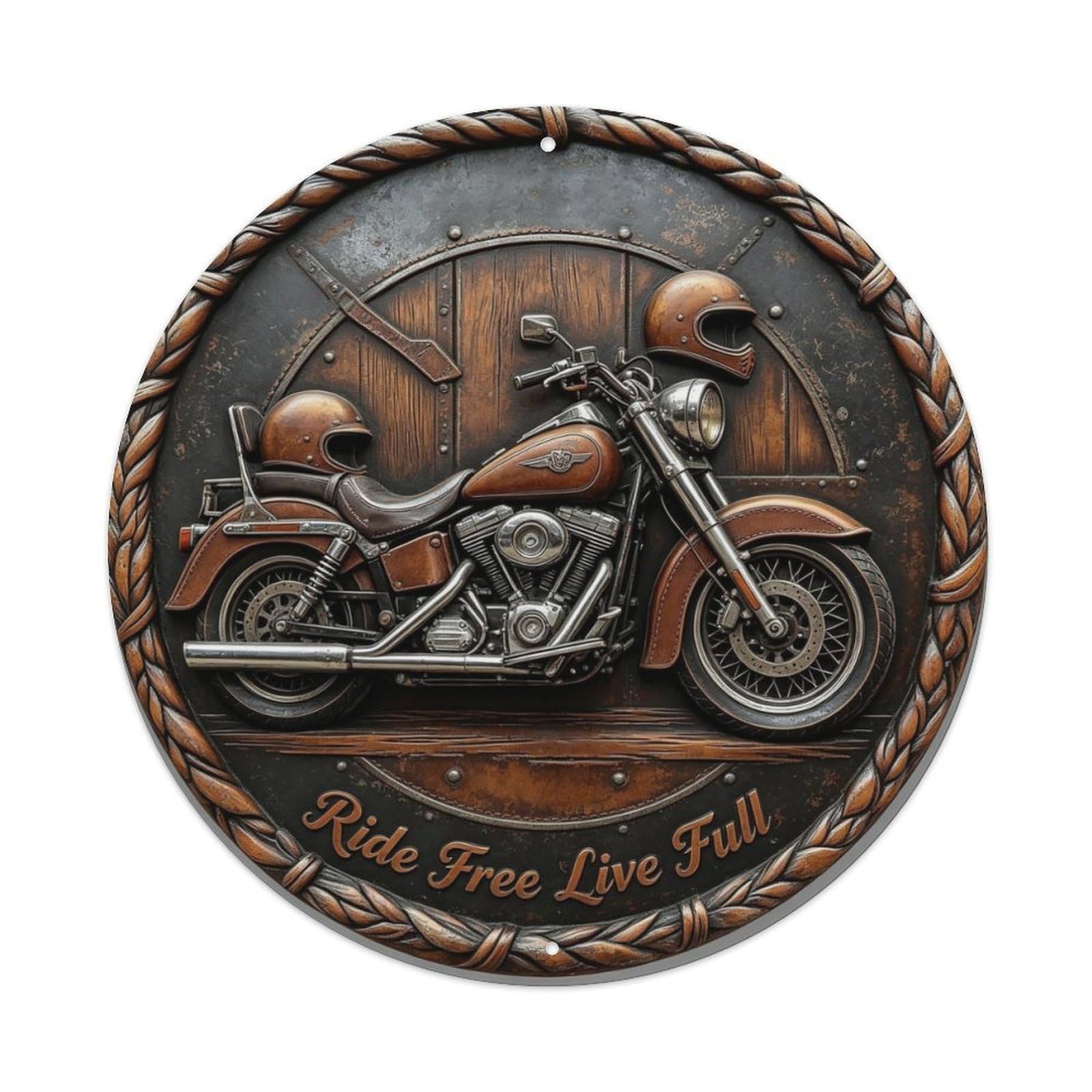 Ride Free Live Full Metal Tin Sign Plaque