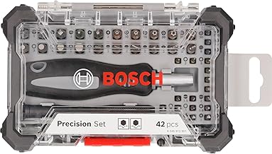 BOSCH 42-Piece Precision Bit Set | Includes Phillips, Torx, Slotted, Hex &amp; Specialty Bits | Durable S2 Steel | Ergonomic N...