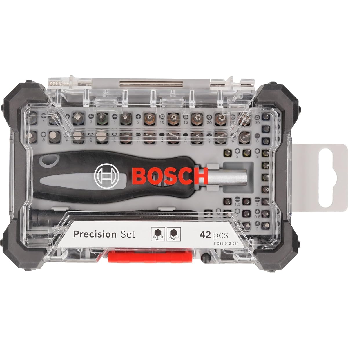 BOSCH 42-Piece Precision Bit Set | Includes Phillips, Torx, Slotted, Hex &