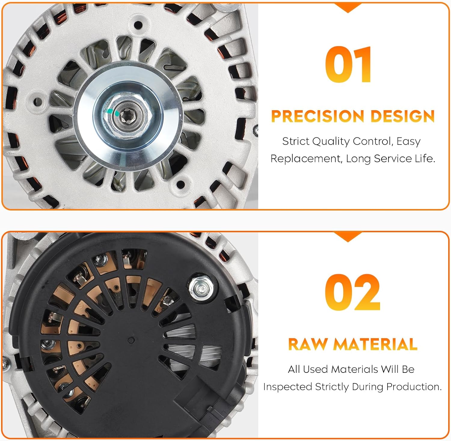 New Alternator for Cadillac Escalade EXT 2002, for Chevy Express GMC Savana 1500 2500 3500 2001-2002, for Silverado Sierra 1500 2500 99-02, 3500 1500 HD 2500 HD 01-02, Yukon XL 1500 2500 00-02