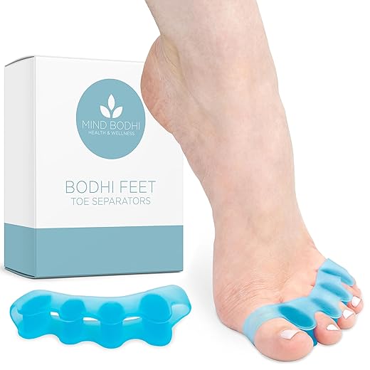 Mind Bodhi Toe Separators to Correct Bunions and Restore Toes to Their Original Shape, For Women Men Toe Spacers Toe Straightener Toe Stretcher Big Toe Correctors Toe Separator, Blue