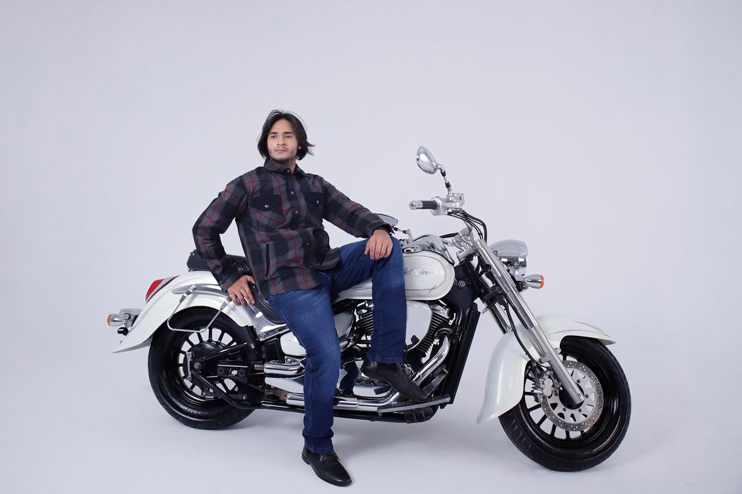 Motorcycle Jeans for Men CE Class A Lined with Aramid Fiber-Dual Sport Motorcycle Pants with CE Hip and Knee Protectors