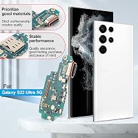 YHX-OU Samsung Galaxy S22 Ultra 5G Töltőcsatlakozó Alkatrész - Mikrofon és Audio Jack Flex Kábel Szerelőkészlettel - SM-S908B Modellekhez 5