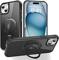 Vista 101 de Funda de grado militar compatible con iPhone 14 Plus de 6.7 pulgadas, con soporte magnético invisible tipo anillo, compatible con MagSafe y gran