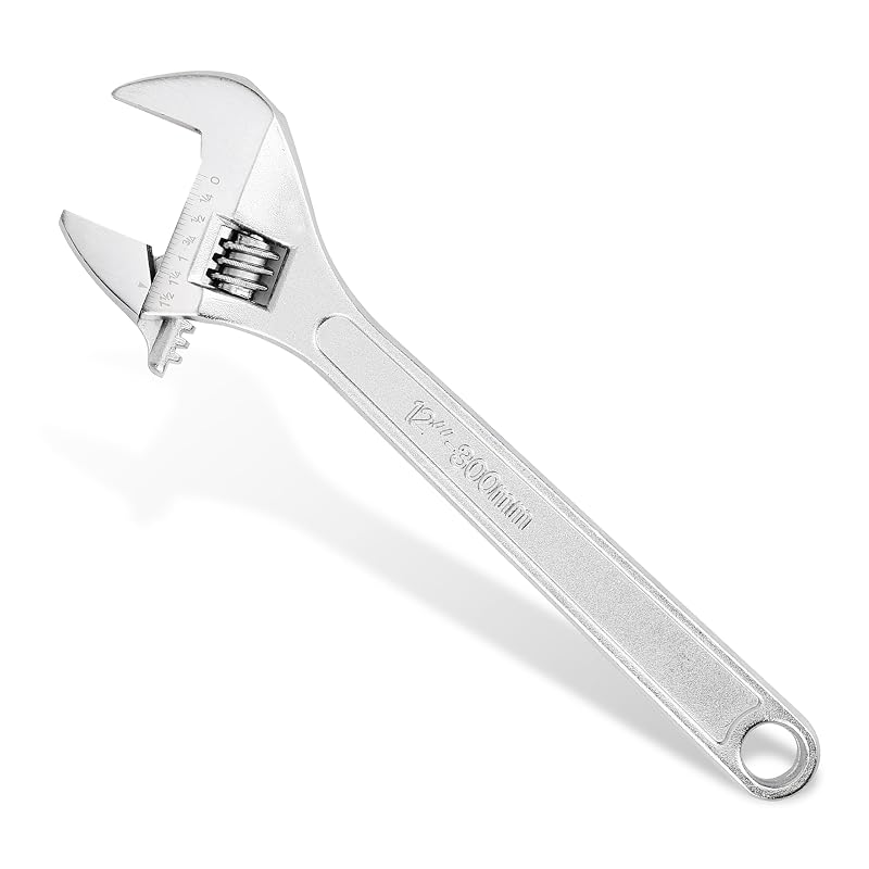 Chave Ajustável Tempest de 30,5 cm em Aço-Carbono com Escalas SAE e Métrica, Abertura de 35 mm, Modelo 02-597