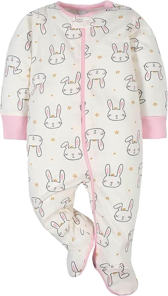 Gerber Baby Girls 4 Pack Sleep 'N Play Footie Baby and Toddler Sleepers - 2