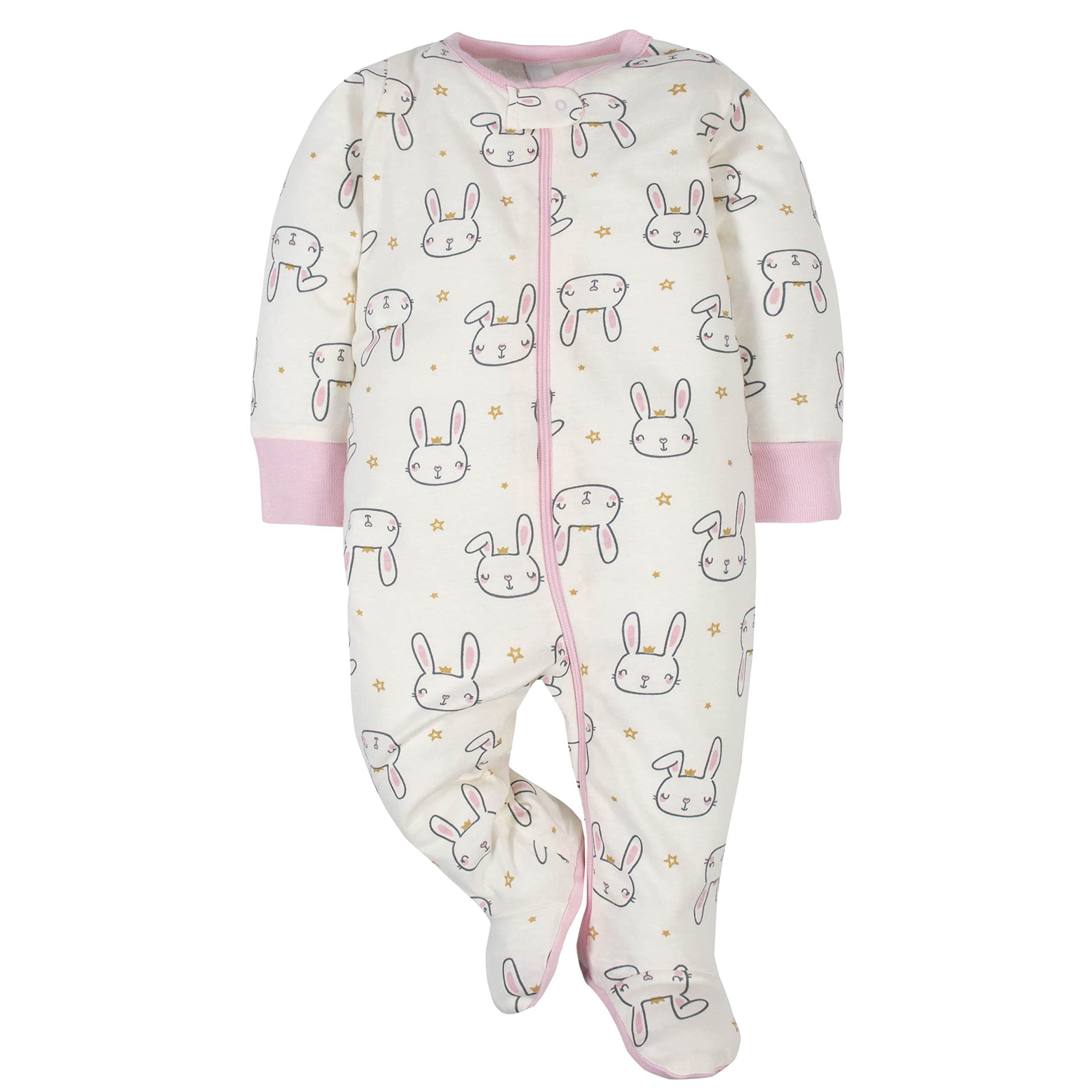 Gerber Sleep 'N Play Lot de 4 grenouillères pour bébé fille, motif princesse