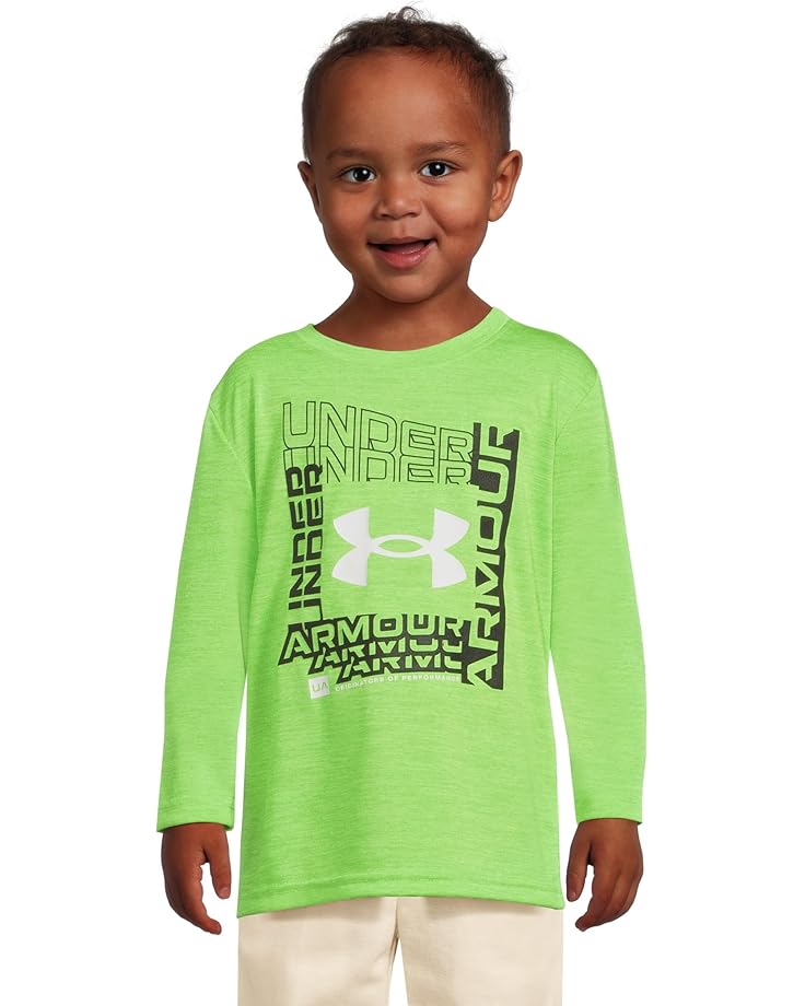 Under Armour Kids Logo Frame Twist Tech Long Sleeve (Little Kid) - Main View