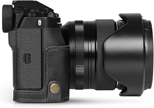 Miniatura 8 de MegaGear Ever Ready - Funda de piel auténtica compatible con Fujifilm X-T5, color negro