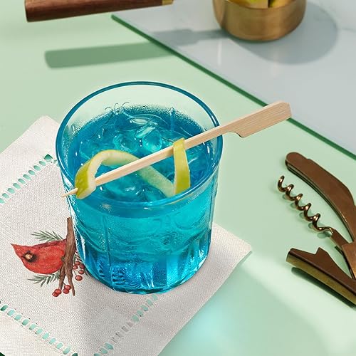 Miniatura 6 de Jolitee Juego de 6 elegantes servilletas de cóctel de lino con diseño cardenal rojo, 6 x 6 pulgadas, calidad premium, fácil cuidado, lavables a