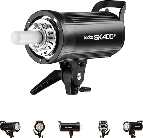 Godox SK400II 400Ws Luz Estroboscópica de Flash Monolight para Estudio Fotográfico con Montaje Bowens y Cabezal de Lámpara, Lámpara de Modelado de