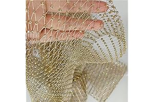 Designer Fabric Gold Shiny Mesh