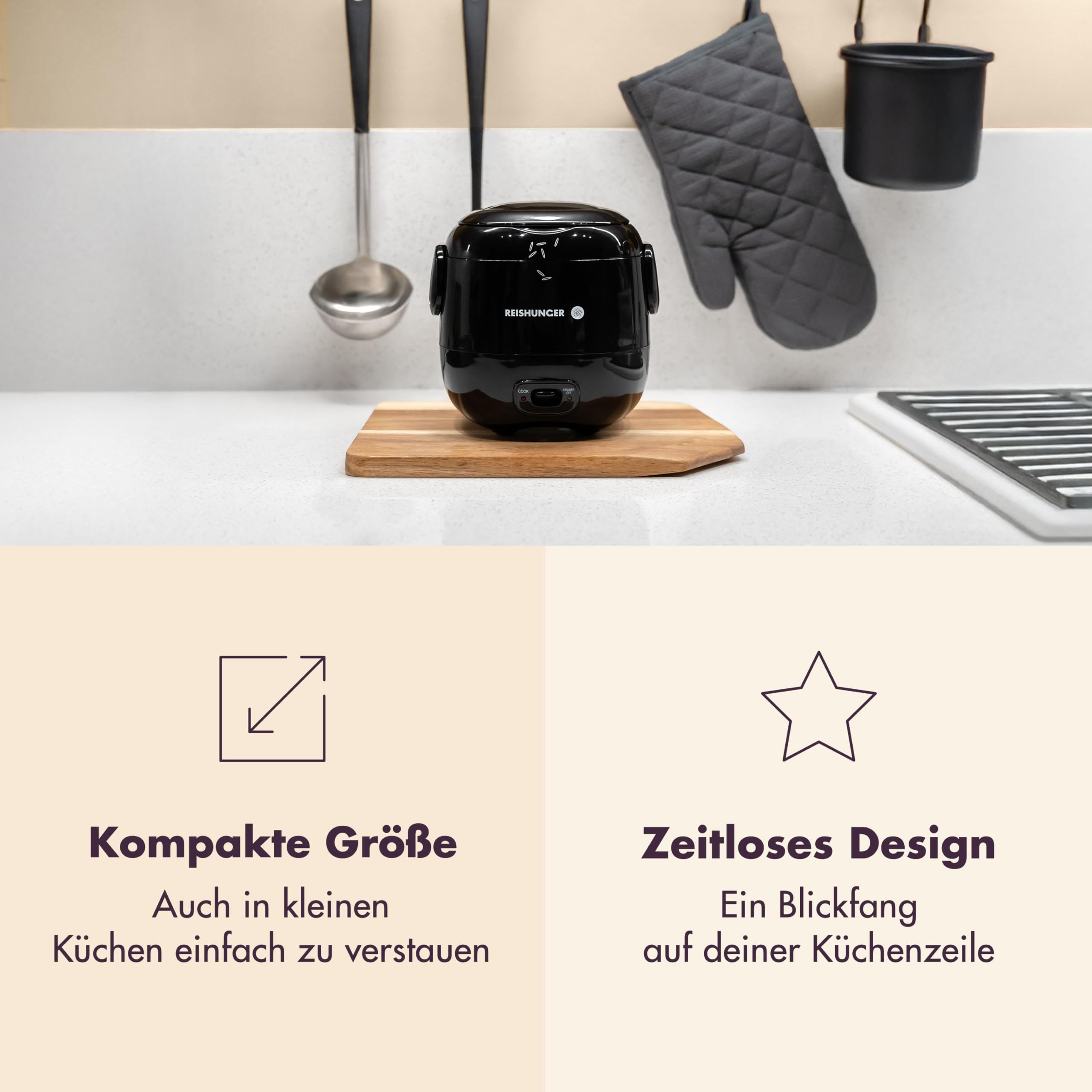 REISHUNGER Mini tube de voyage – noir – 0,3 L – 1 à 2 portions