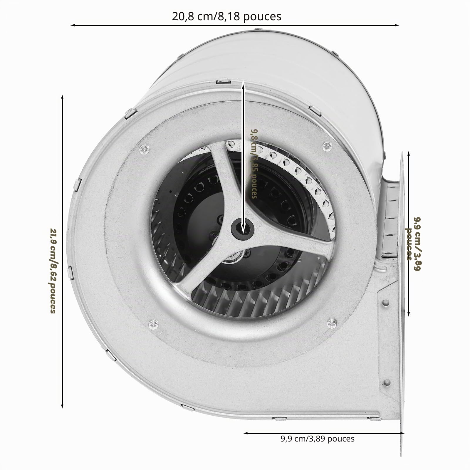 Ventilateur radial centrifuge électrique 1300 tr/min 55 KPa Ventilateur radial pour industriel, ventilateur centrifuge, 840 m³/h, pour usines, mines, tunnels, véhicules