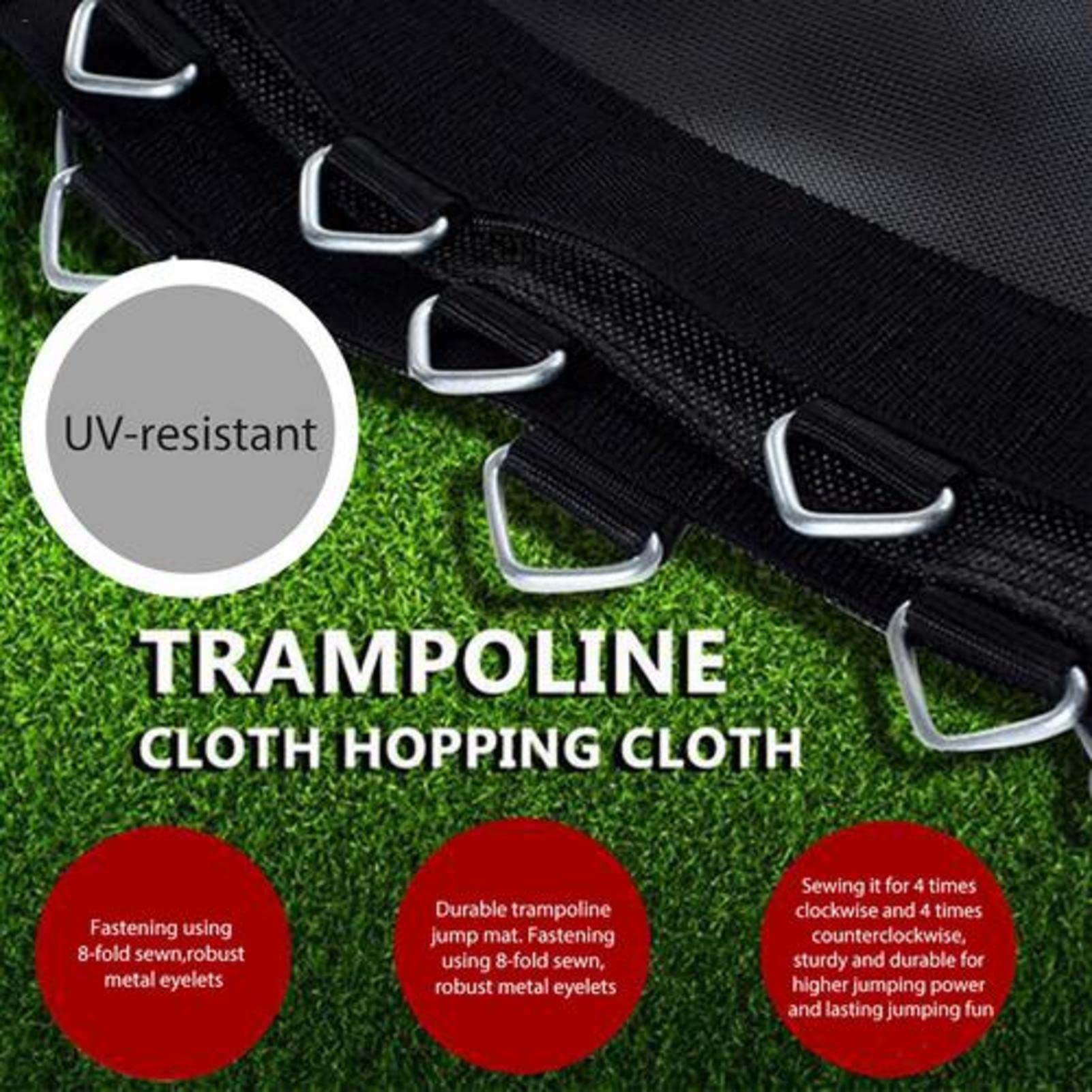 FashionCha Trampolin Sprungmatte Ersatz - Robustes PP-Material Mit Mittelmarkierung