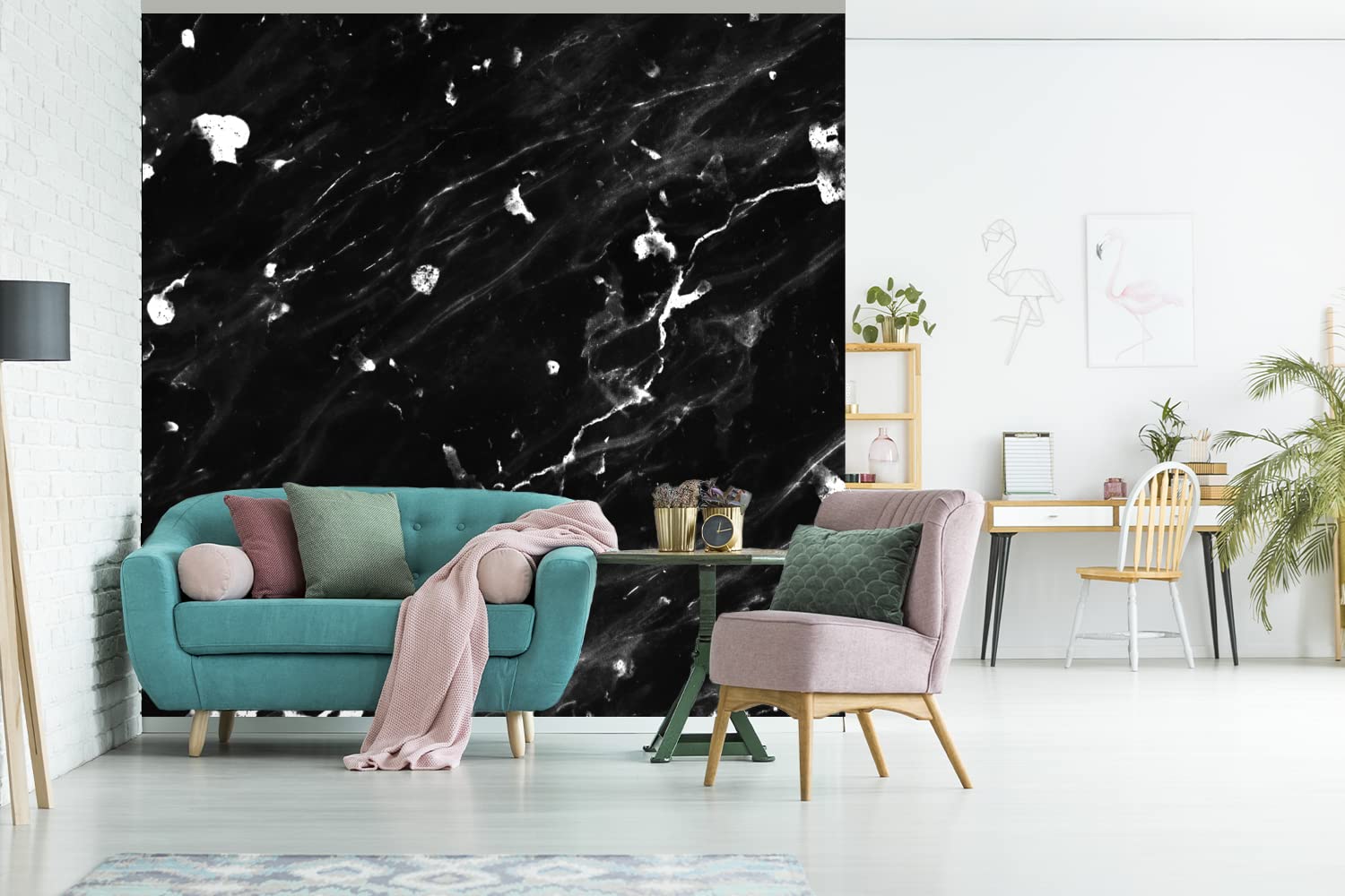 MuchoWow Papier peint Marbre - Pierres - Blanc Papier peint photo 300x300  cm Papier peint imprimé : Amazon.fr: Bricolage