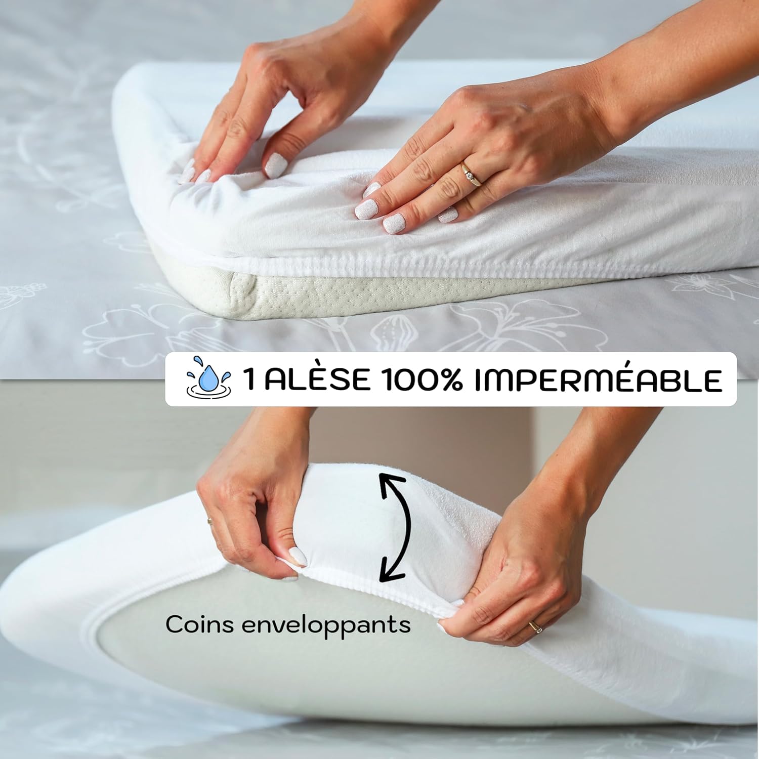 Coprimaterasso Next to Me Salvapipì Impermeabile per Culle Compatible Kinderkraft Neste Up Certificato Oeko-Tex 50 x 83 cm