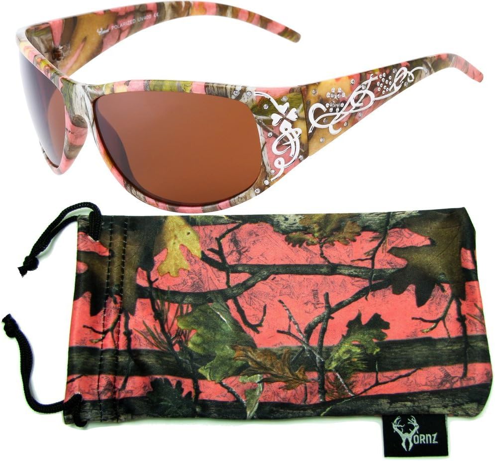 Hornz Women's Pink & Hot Pink-Purple Camouflage Polarized Sunglasses, No Glare