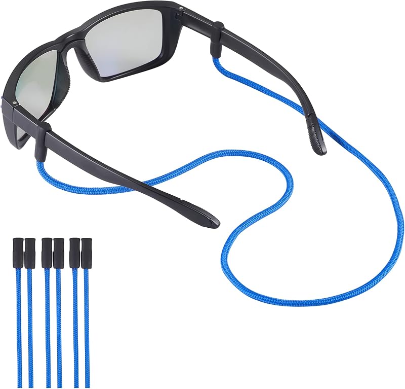 Sunglasses Strap, Eyeglasses String Holder Straps Rope, 3pcs Premium Sunglasses Chains, Leash Eyewear Retainer and Glasses Strap for Men Women kids - Sunglass Lanyard Cord Neck Retainer(3pcs Blue)