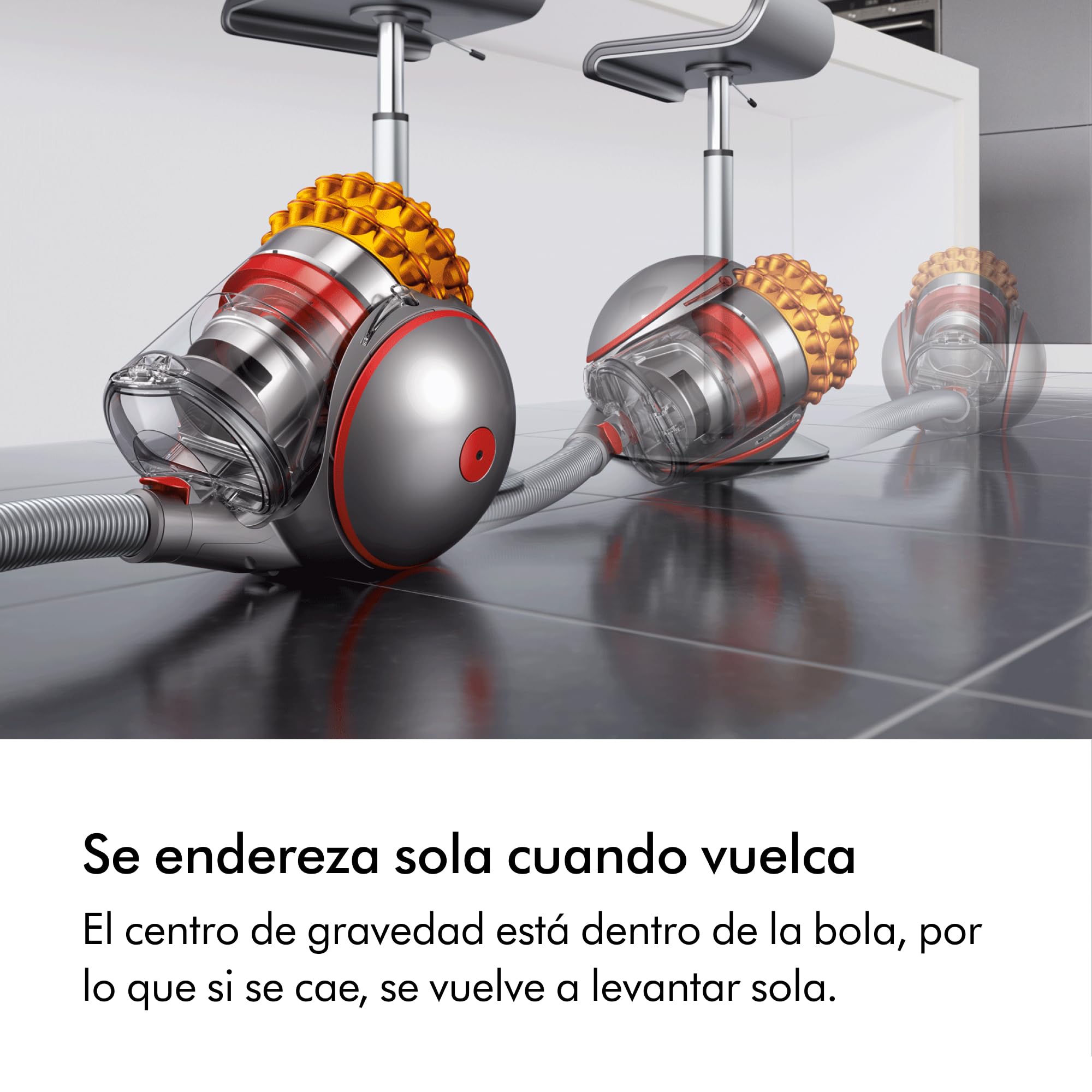Dyson Cinetic Big Ball Multifloor 2 Aspiradora de Trineo sin Mantenimiento, 140 W, 1.63 Litros, 80 Decibeles, Amarillo