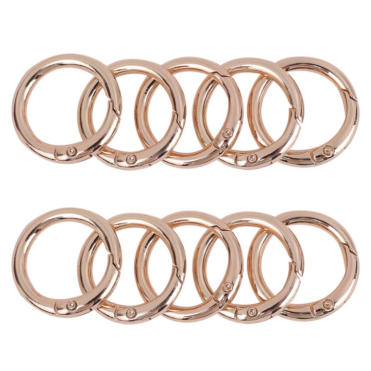 Mousquetons ronds dorés de 3,8 cm pour sac à main et projets créatifs