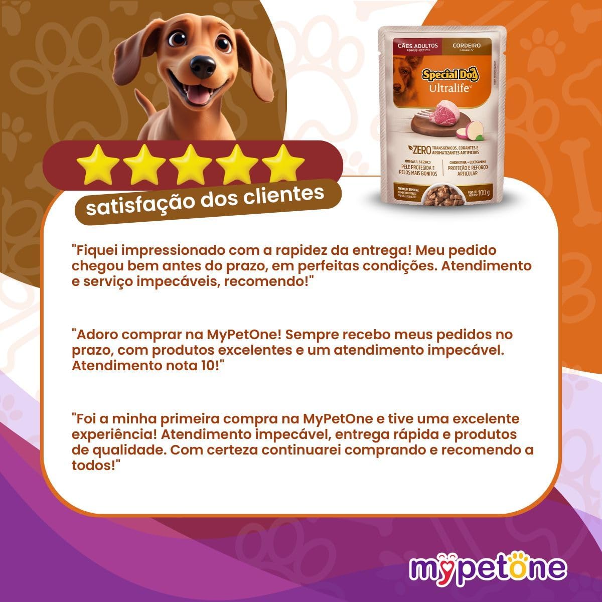 Ração Úmida Special Dog Ultralife para Cães Adulto Sabor Cordeiro 100g
