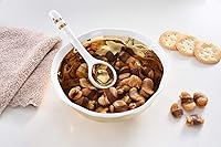 Vista 4 de Pampa Bay Get Gifty Bowl and Spoon Set, Wavy Gold Design