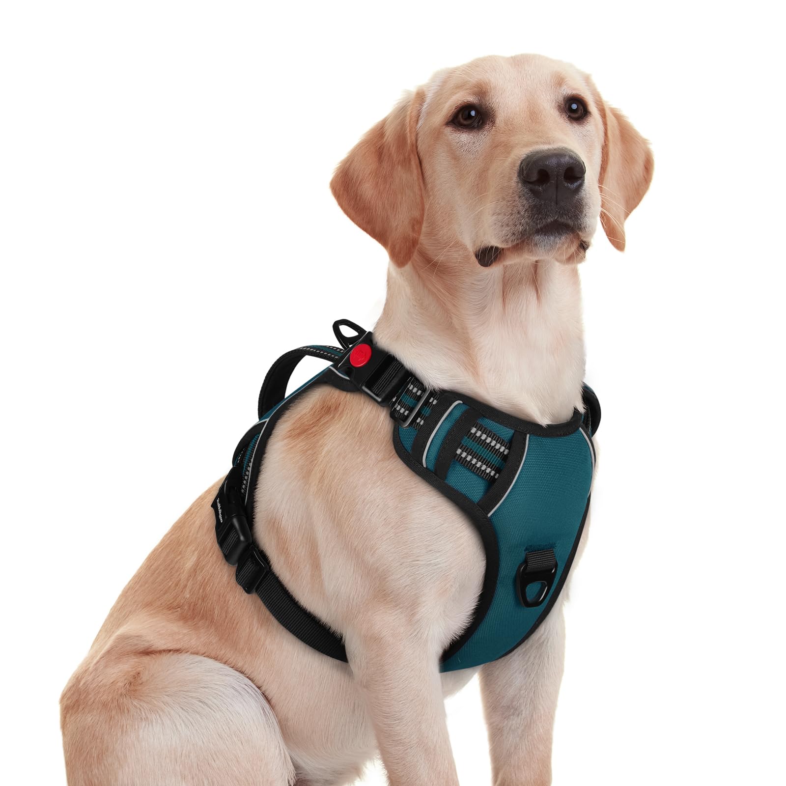 rabbitgoo Dog Harness for Large Dogs, No Pull Pet Harness with Soft Padded Handle, Adjustable Reflective Vest with 3 Buckles, Easy Walking Harness