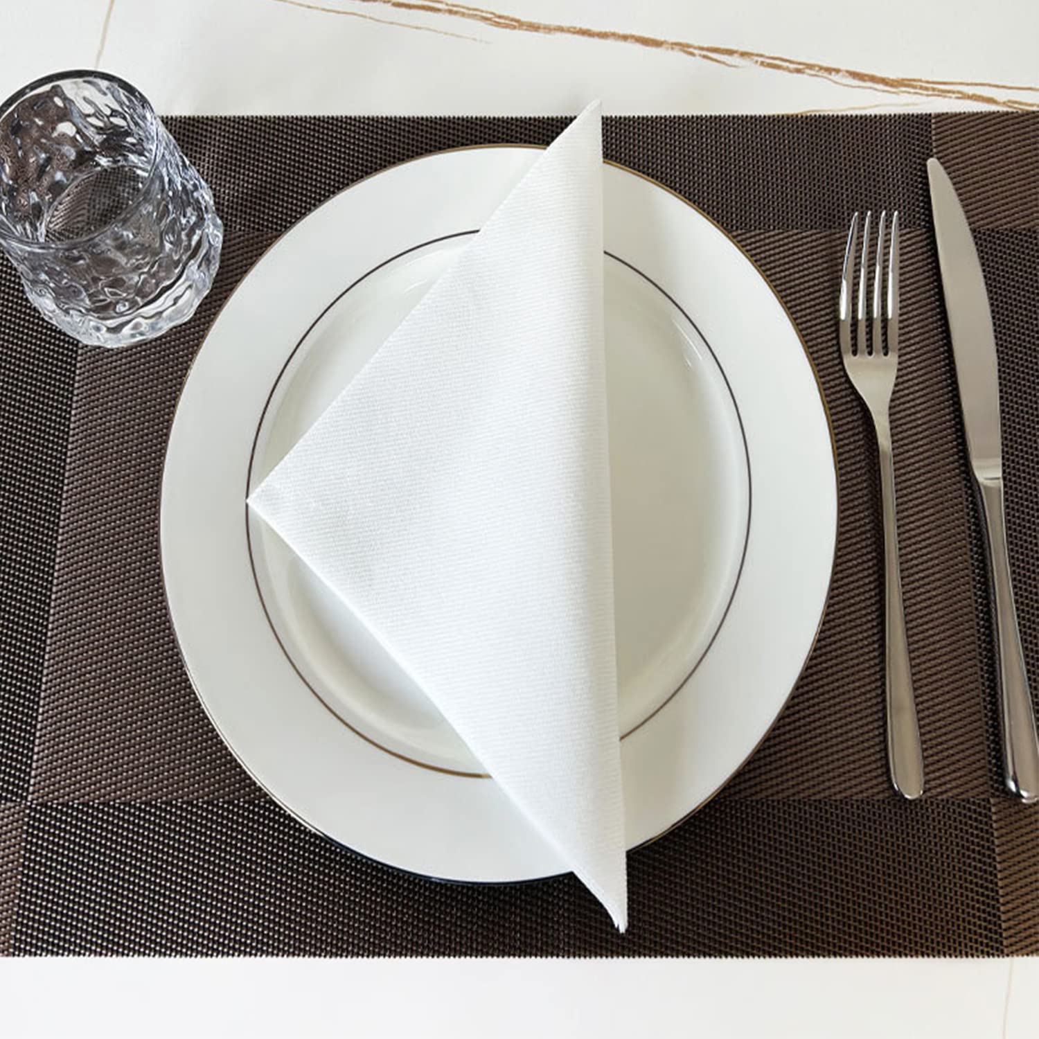 5000 Prägeservietten Imbissservietten Papierservietten Weiß 1lg 33x33cm