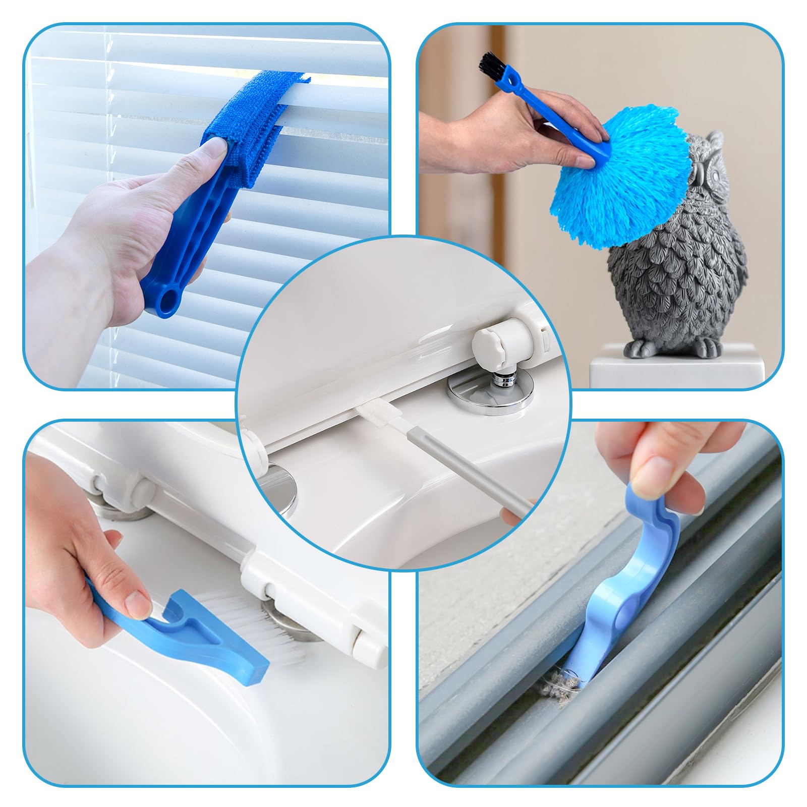 Kit de plumero de microfibra de 27 piezas con poste de extensión de 30 a 100 pulgadas y trapeador limpiador de pared, lavable y flexible para limpiar ventiladores de techo, techos altos,
