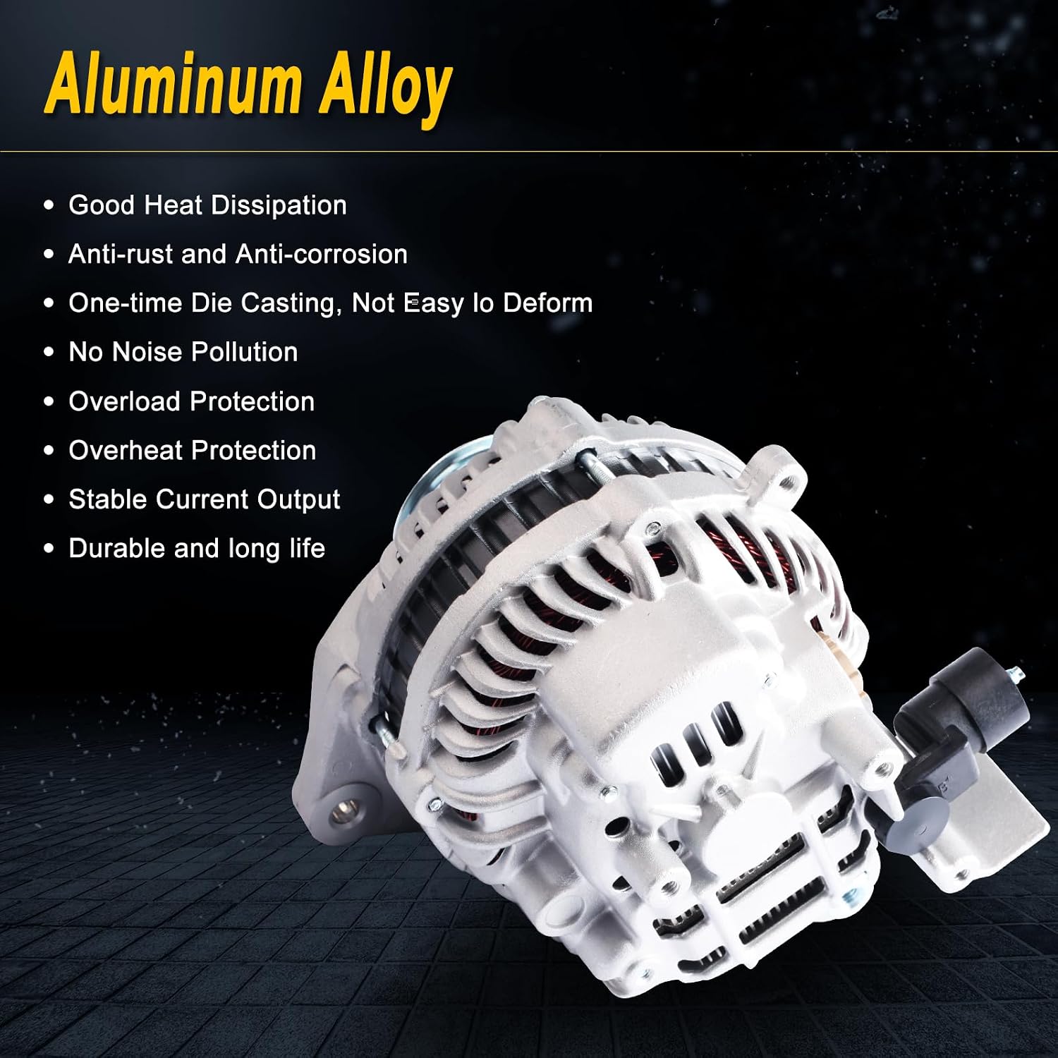 Alternator Compatible with 2006 2007 2008 2009 2010 2011 Civic 1.8L L4 Replace for 11176 31100RNAA01 31100RNAA012M2 11176N 31100RNAA01RM AHGA67 A002TC1391