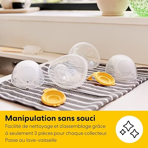 Medela Freestyle Hands-Free Breast Pump, Portable and Discreet Electric Dual Breast Pump with App Connectivity, Yellow - 9