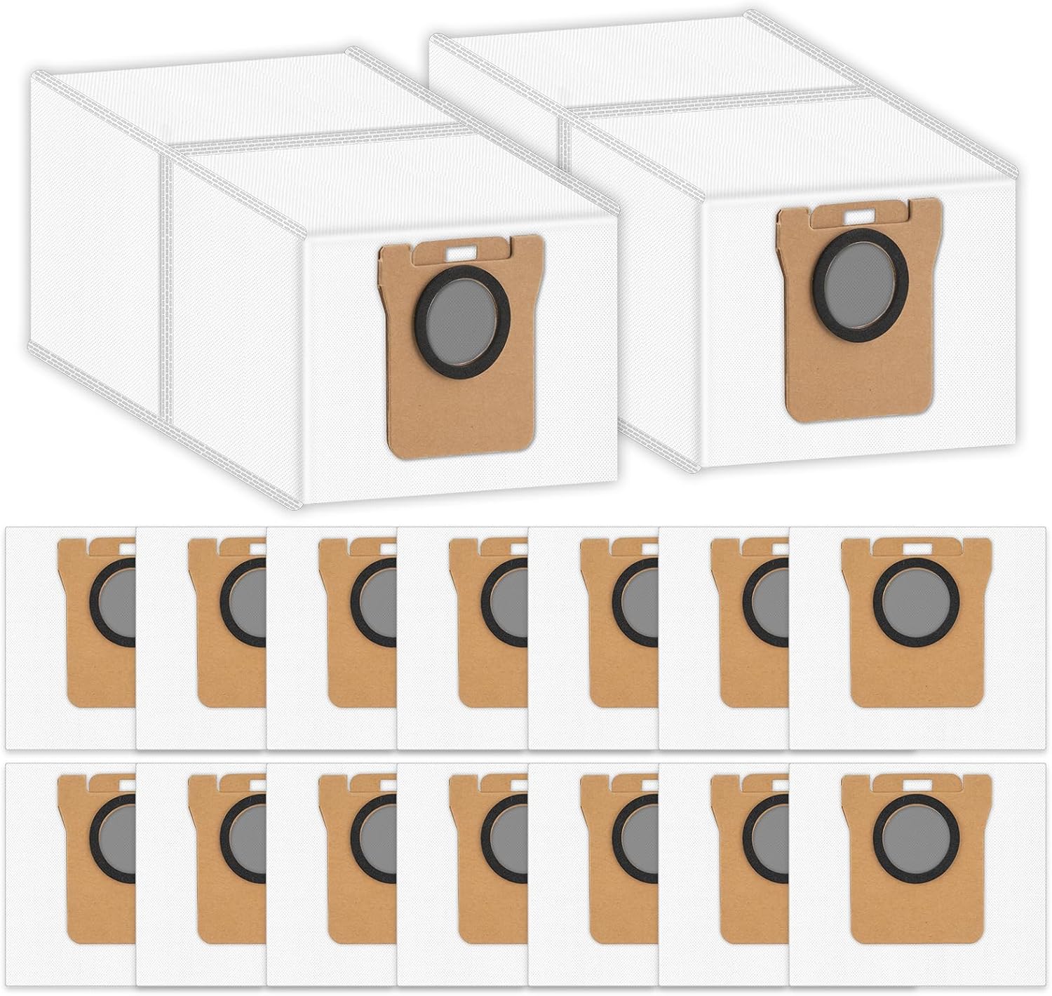 (16 Pack) L20 Ultra Replacement Dust Bags for Dreame X50 Ultra Complete/ X40/ L20 Ultra/ L50 Pro Ultra/ L10s Pro/ L10/ L10s/ L20, Xiaomi X10+/ X20+/ X20 Pro/ X20 Max Robot Vacuum, Canister Bag