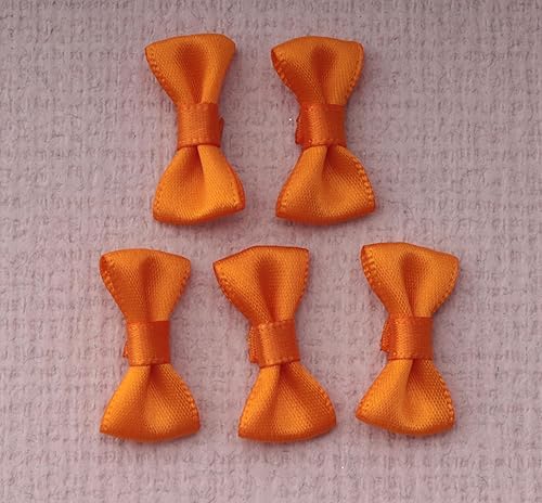 Miniatura 10 de Sowaka 50 piezas de mini lazos de satén negro suave apliques para boutique corbatas para manualidades, proyectos de costura, hacer álbumes de